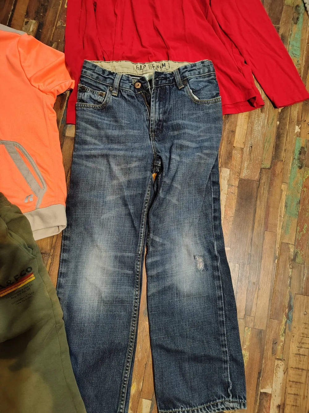 Boys Size 10–12 4-Piece Clothing Lot – Abercrombie Kids, GAP Denim, Russell